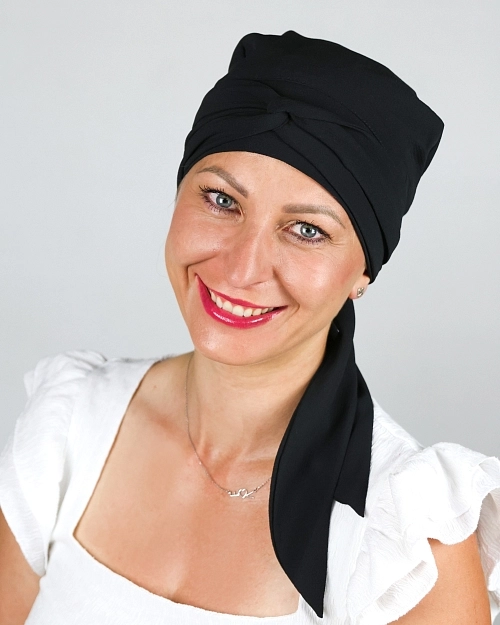 Šátek šifon černý